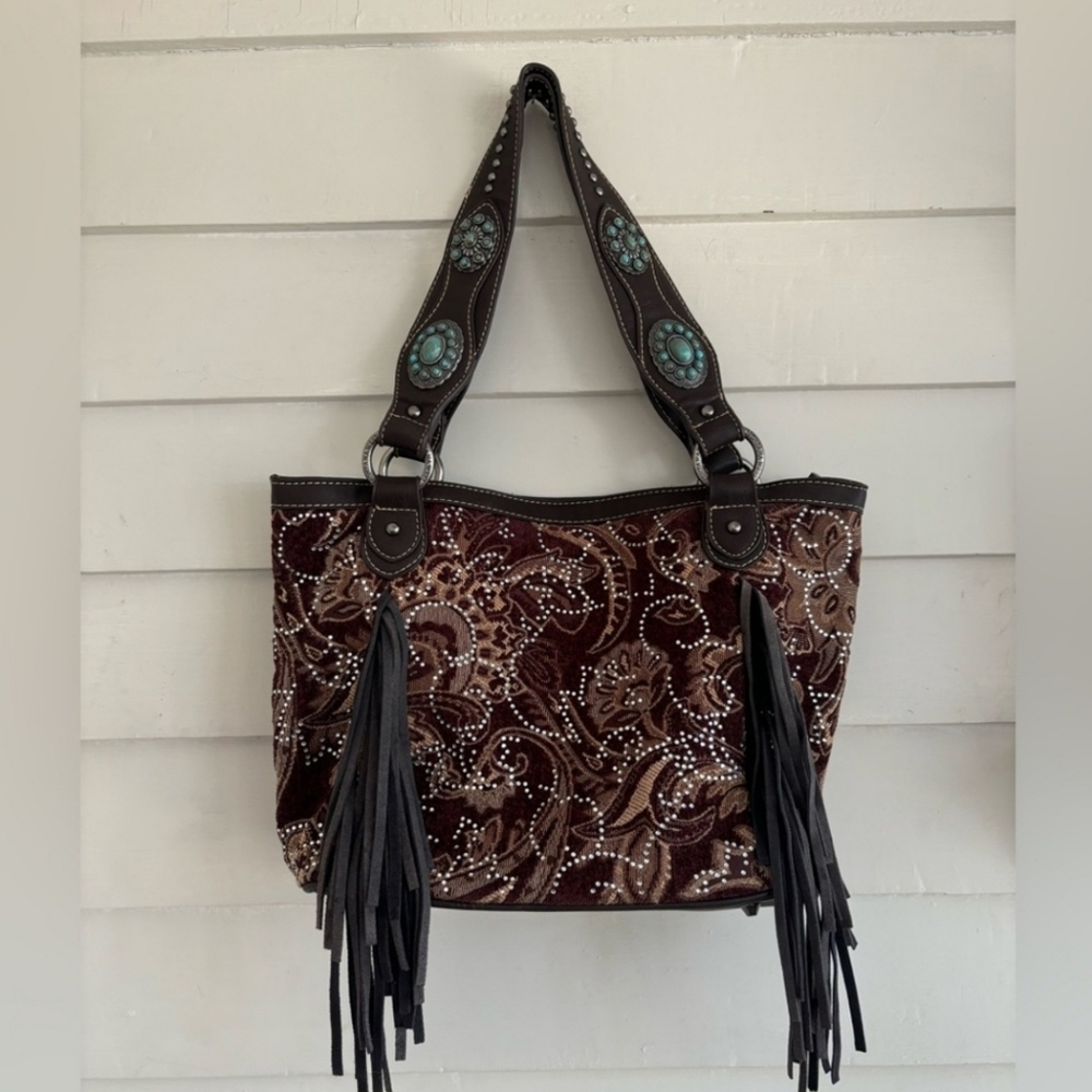 Montana West Fabric Tassel Handbag